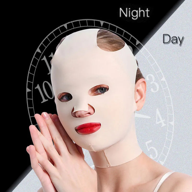 Full face carving mold headgear for skin lifting in skin tone colour one size