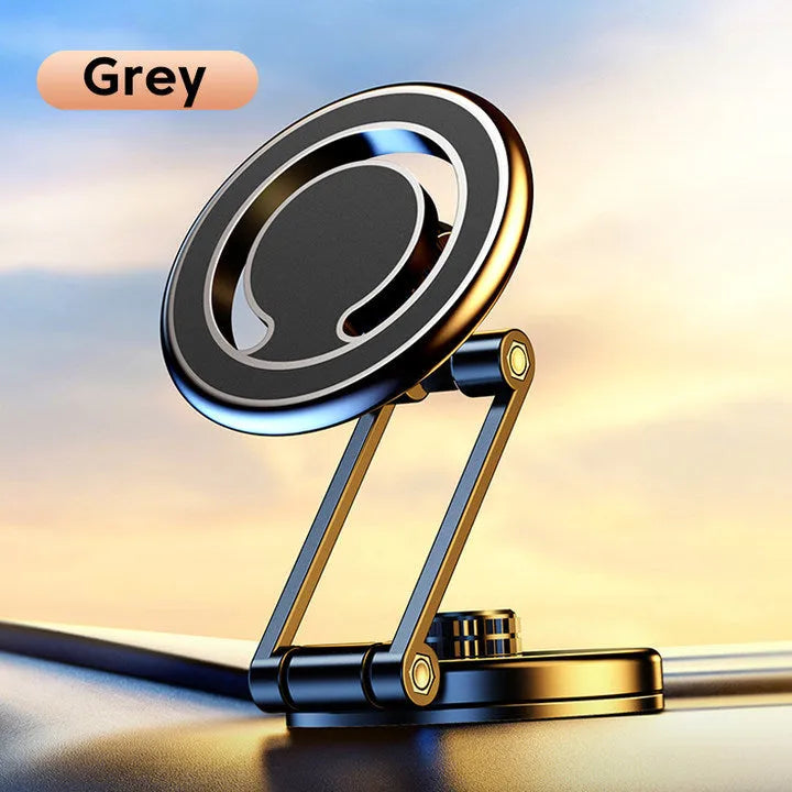 Telescopic folding floating screen car phone holder with magnetic suction installation