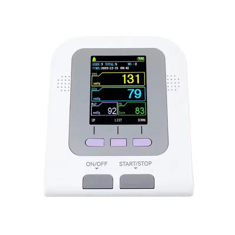 CONTEC08AVET veterinary digital blood pressure monitor with colour screen and animal cuff.