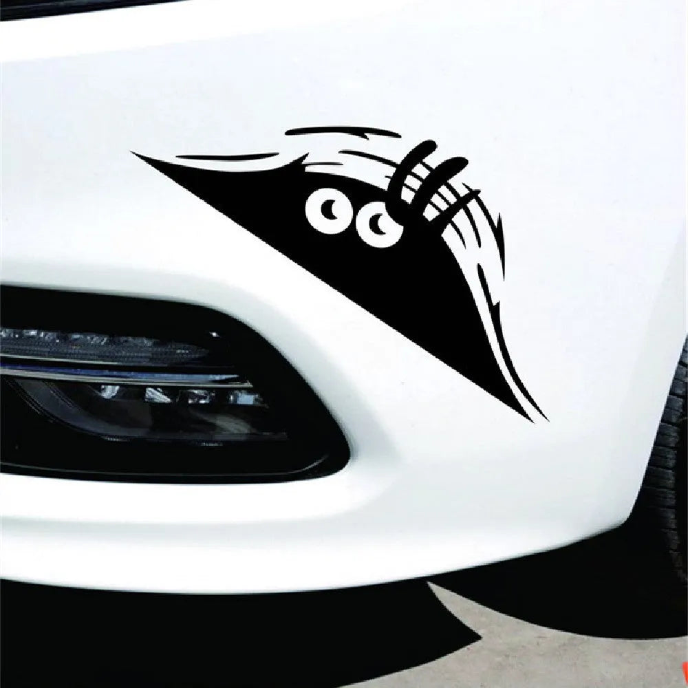 Large 19cm by 7cm self-adhesive body sticker showing four face design options on skin