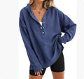 Women's loose-fitting raglan sleeve sweater in peacock green colour for autumn winter wear