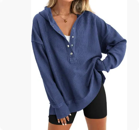 Women's loose-fitting raglan sleeve sweater in peacock green colour for autumn winter wear