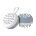 Yellow silicone pet grooming brush with massage head for dog and cat bath time