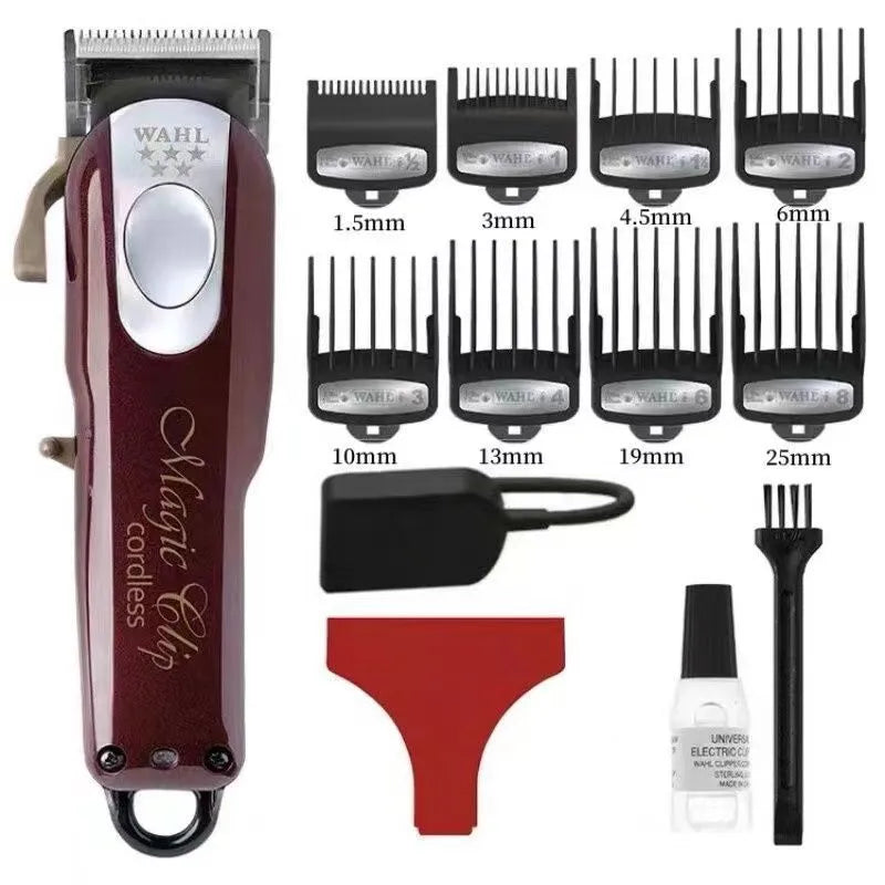 Adult and children hair clipper set with stainless steel cutter head and choice of EU UK or US plug