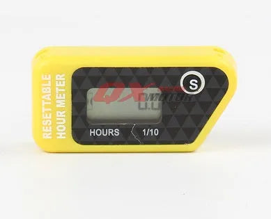 Black waterproof electronic timer with LCD display for vehicle and machinery maintenance