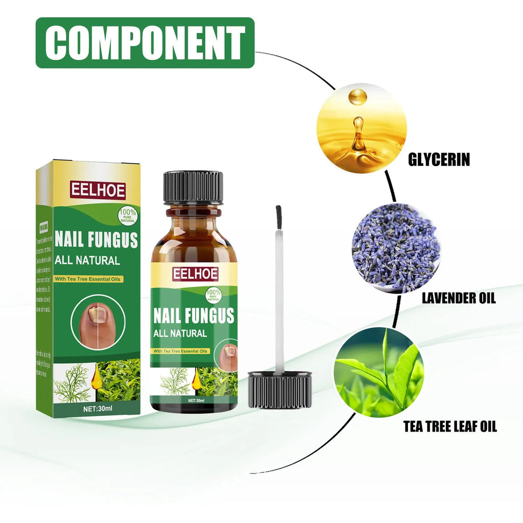 30ml bottle of tea tree oil nail repair liquid with dropper for thickened brittle nails