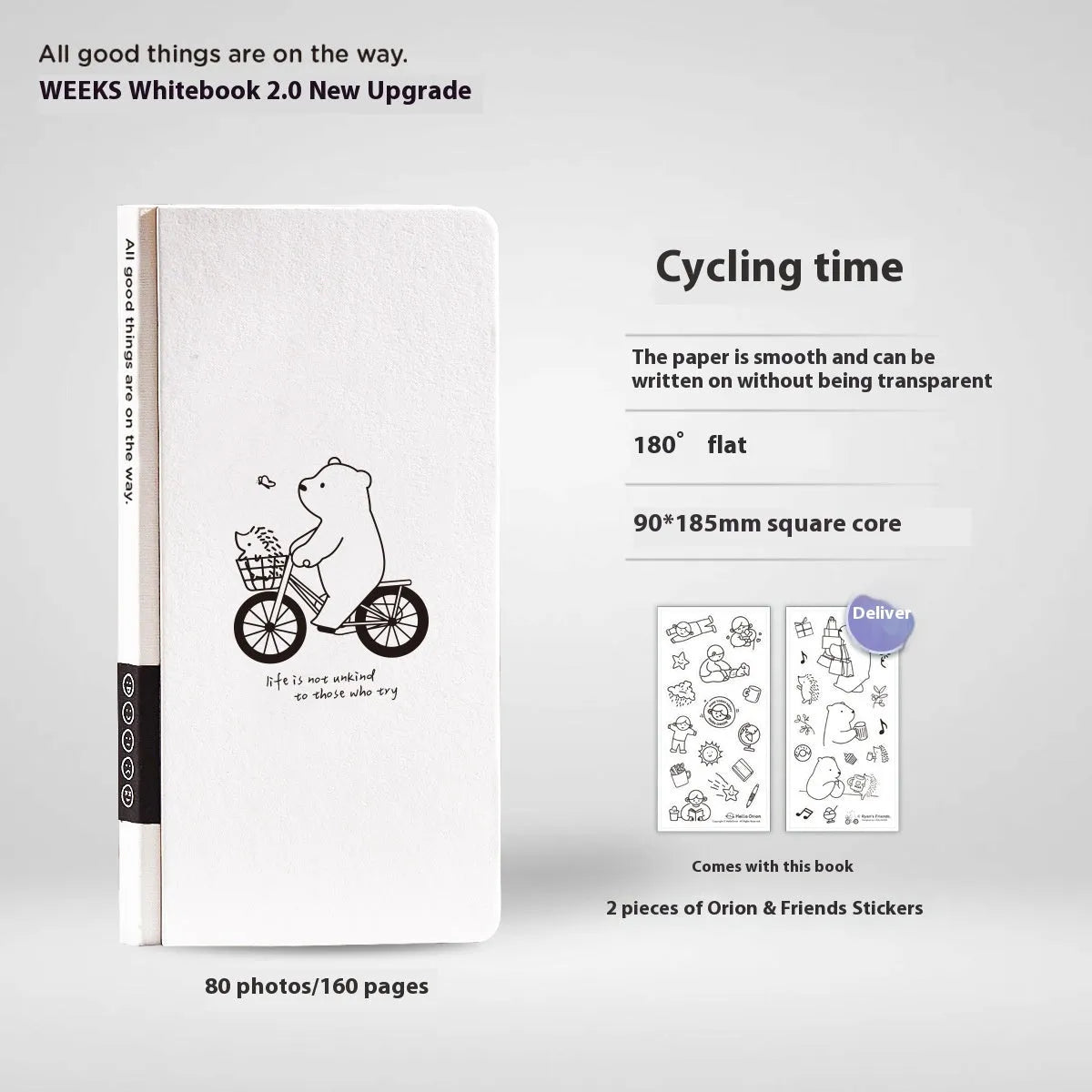 A5 simple plaid style paper notebook with mesh pattern cover, includes stickers.