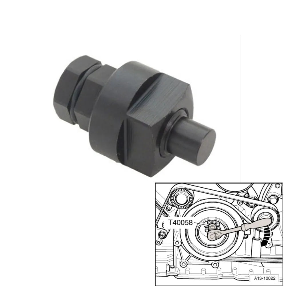 Aodi T40058 crankshaft rotating sleeve timing tool for engine service and top dead centre alignment