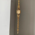 Women's quartz watch with gold strap and gold surface, special-interest palace design, AO68