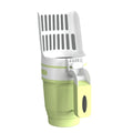Grey foldable cat litter scoop and waste bin system with a non-slip handle and secure lid.