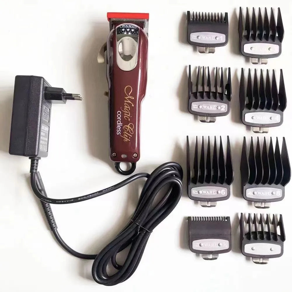 Adult and children hair clipper set with stainless steel cutter head and choice of EU UK or US plug