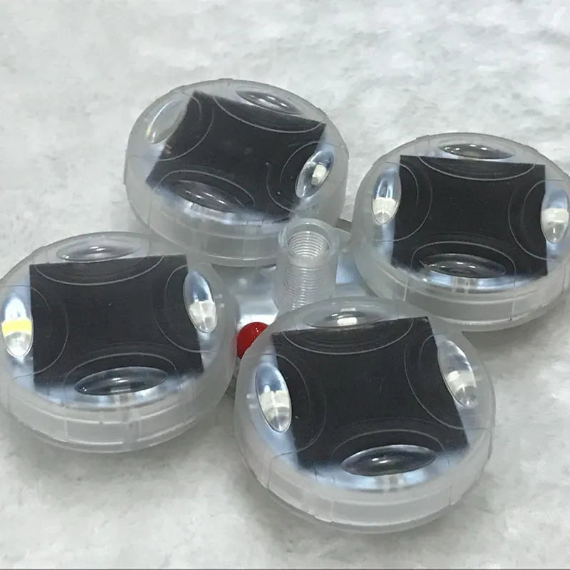 Solar LED hub decorative lights for vehicle wheels with colourful flashing display