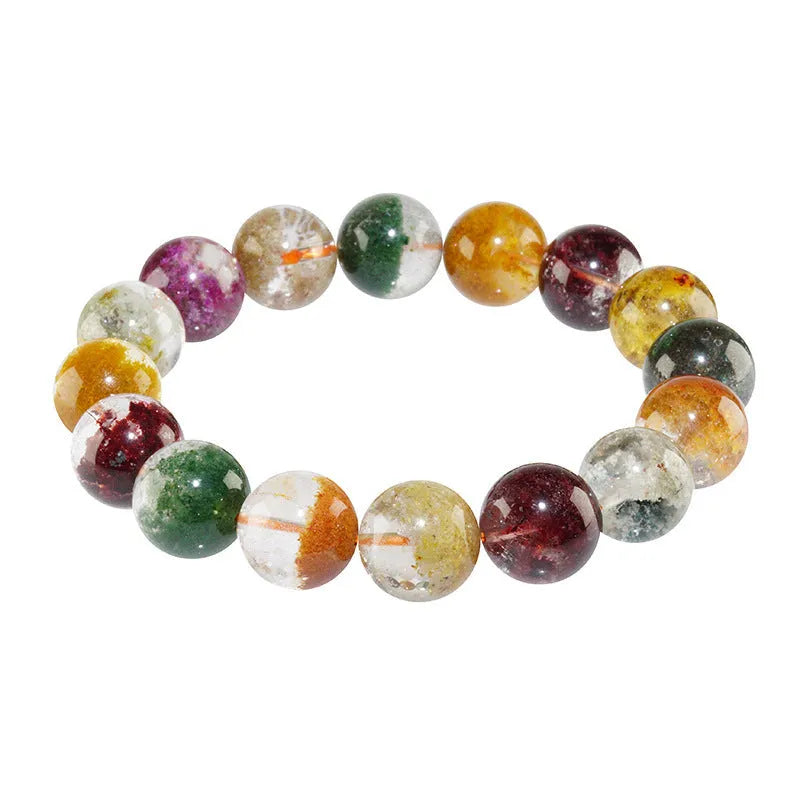 Colourful four seasons ghost cornucopia crystal bracelet in ethnic retro style.
