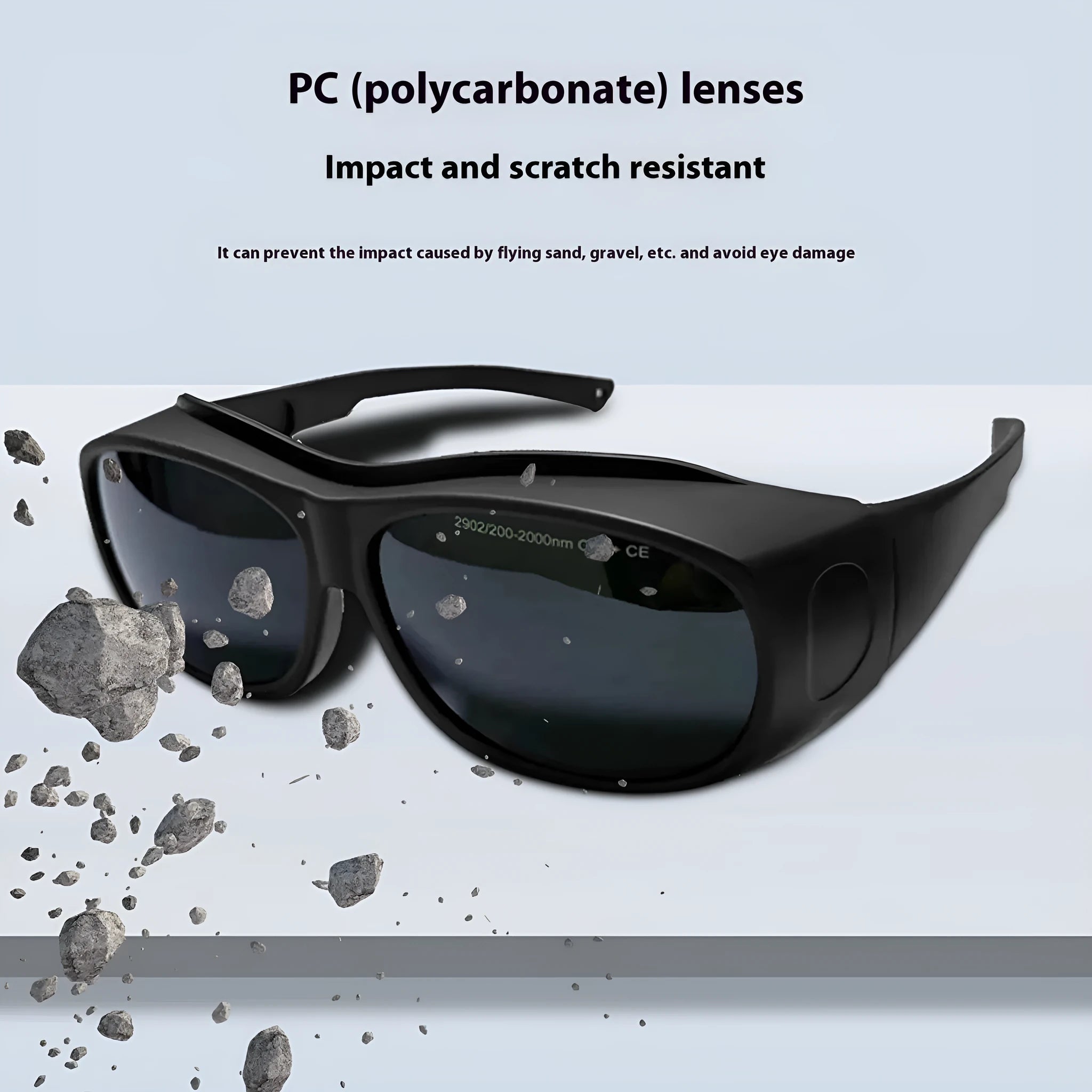 Photon skin rejuvenation laser safety goggles with polycarbonate lenses and cleaning cloth