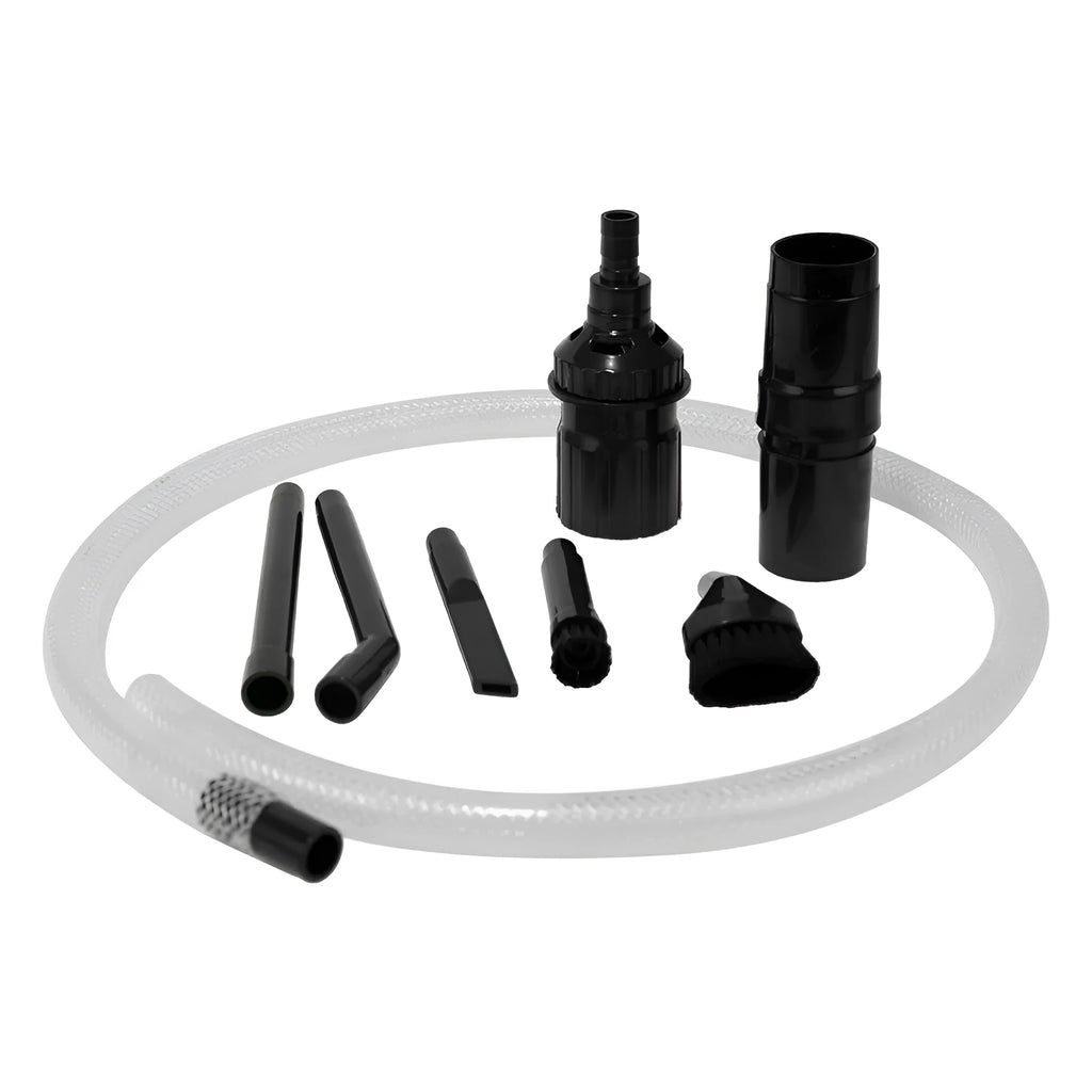 Eight vacuum cleaner tool attachments for small space cleaning under 10 square metres