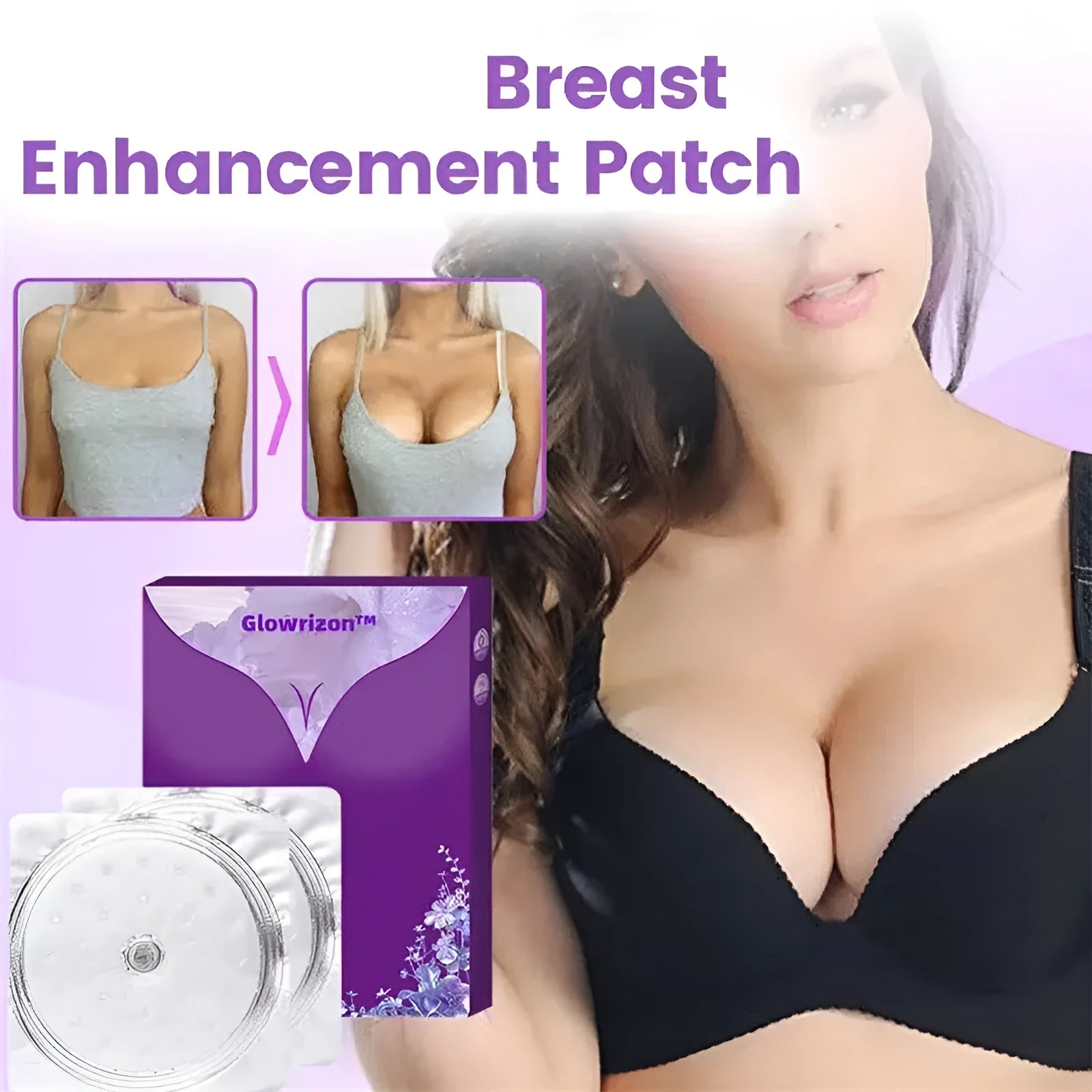 Breast enhancement chest patches for body tightening and firming support