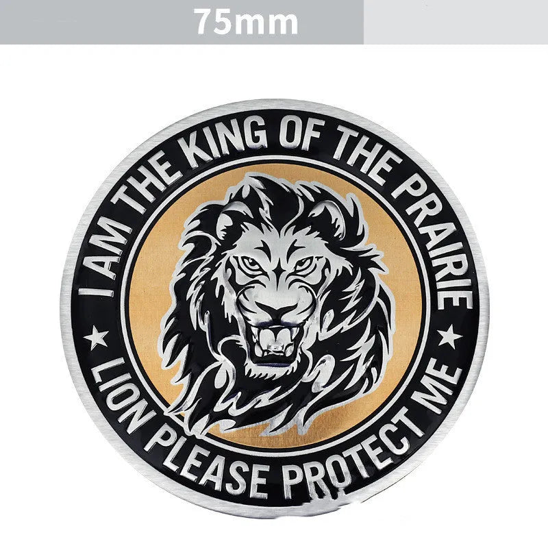 Aluminium car body sticker with animal motif for vehicle customisation