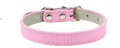 Small medium dog PU collar in monochrome casual style, multiple colours and sizes from XS to XXL