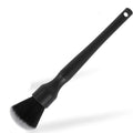 Black car detailing brush with PP handle and pig hair bristles shown in two sizes