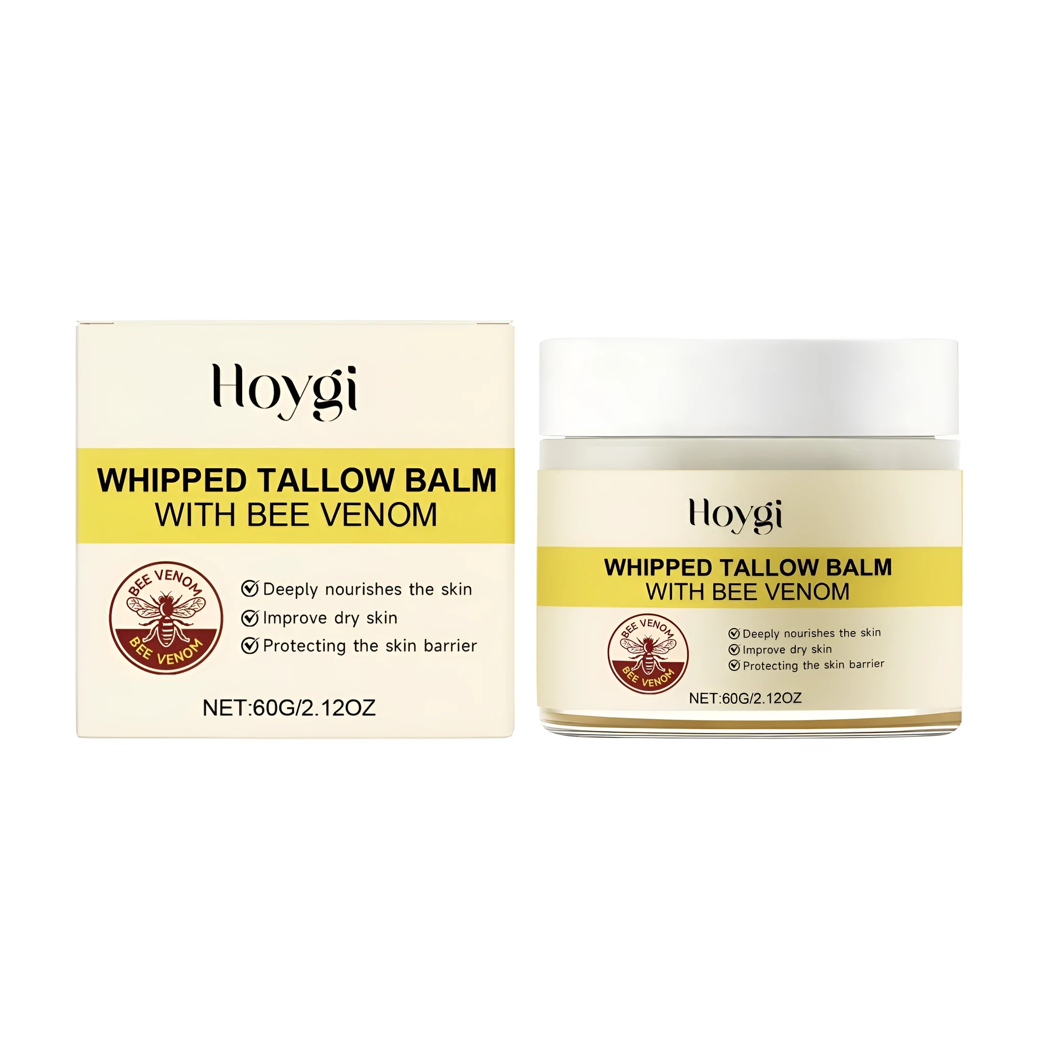 60g jar of skin moisturising cream with glycerin, mineral oil, bee venom, propolis, honey and vitamin E
