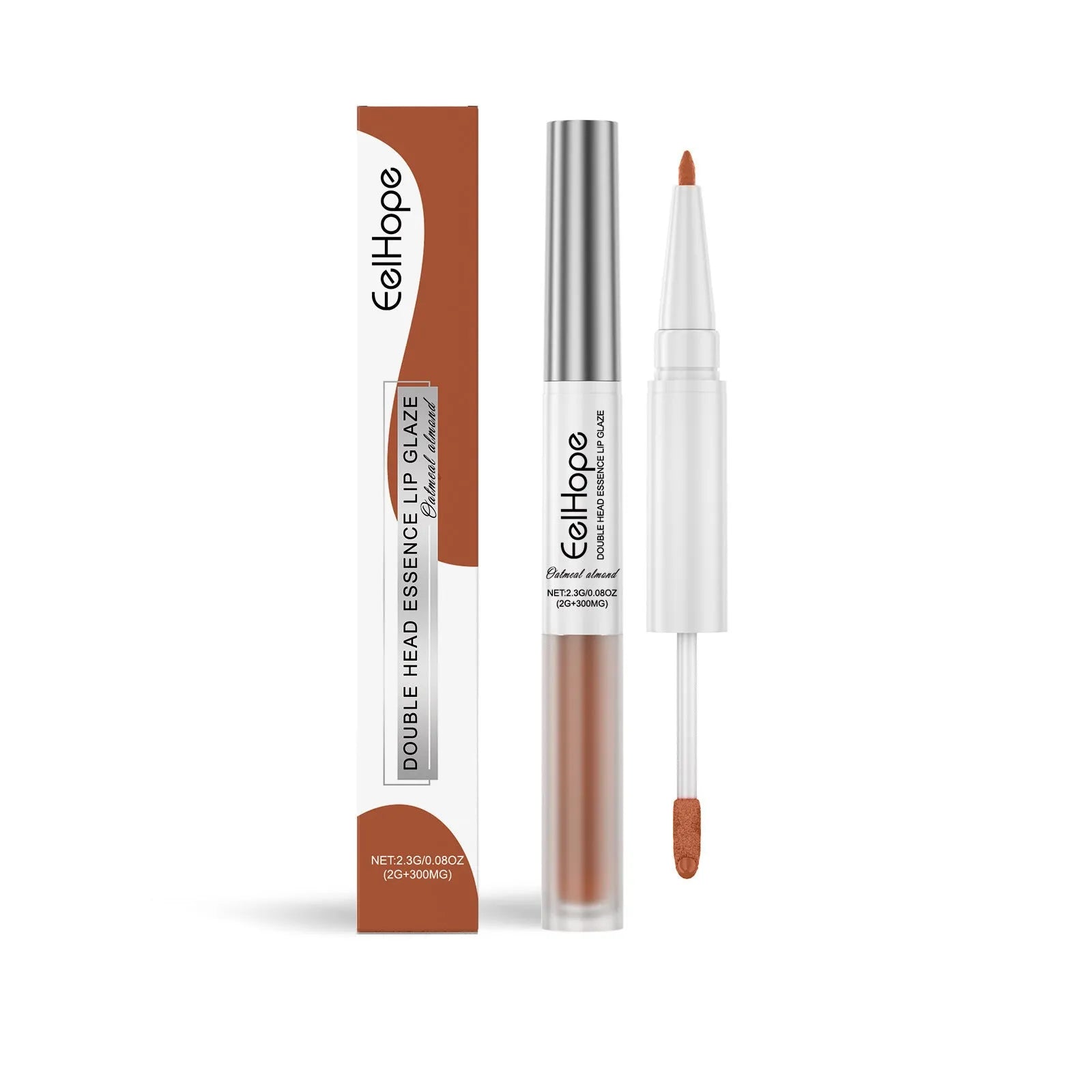 Double-headed lip liner and lip lacquer pen with three matte colour options