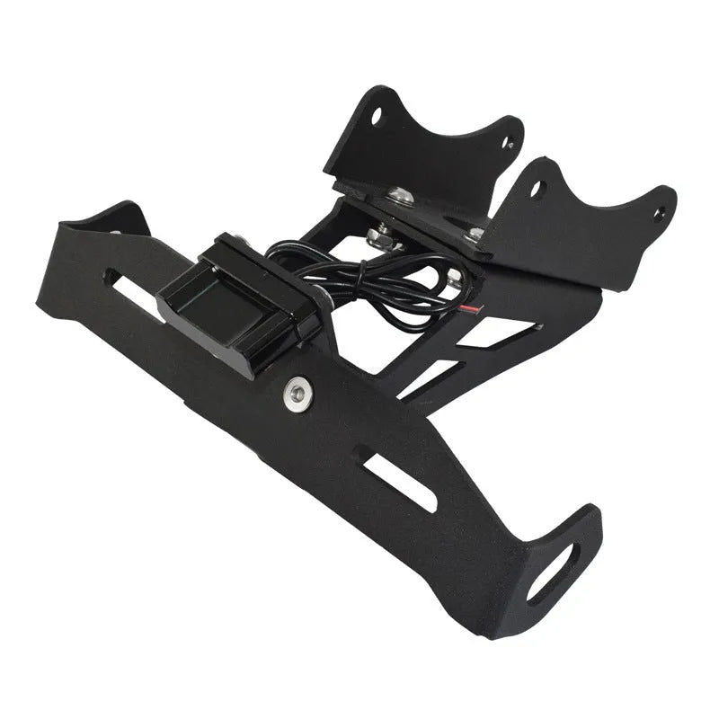 Black aluminium alloy Honda motorcycle rear licence plate holder for short tail modifications