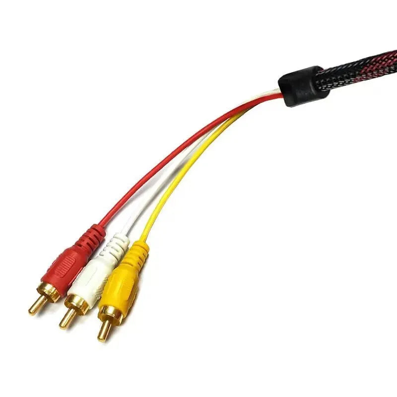 HDMI to AV15 M conversion wire with 1.5 metre cable length and alloy connectors