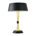 European-style iron table lamp 35x66cm black metal lampholder LED desk light