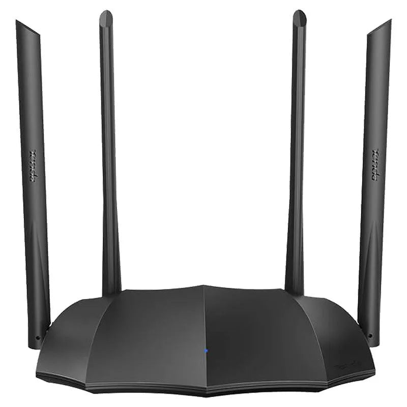 AC8 dual-band wireless router with gigabit ports measuring 365x286x70mm