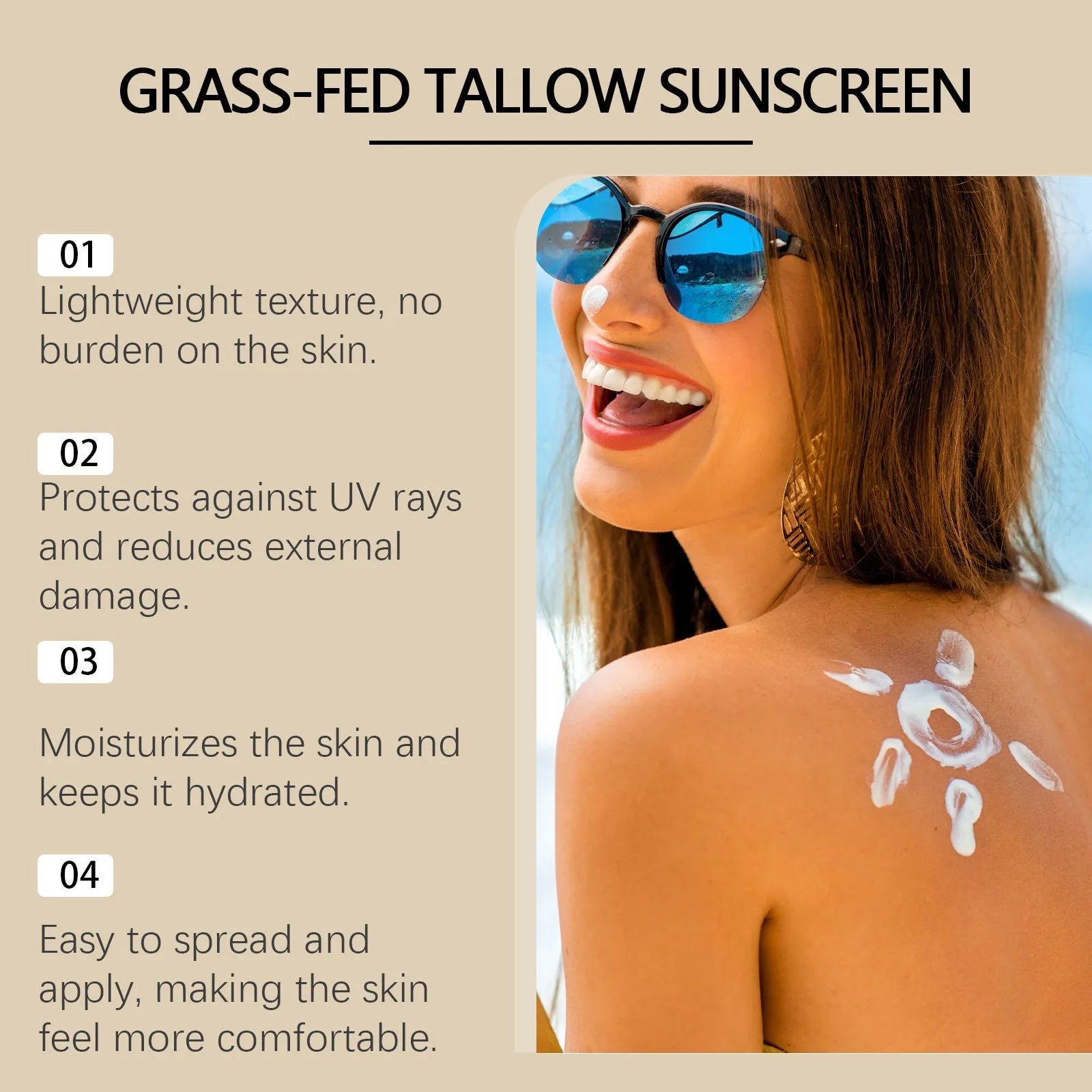 60g jar of butter protective cream with shea butter and hyaluronic acid for daily face moisturising and UV isolation