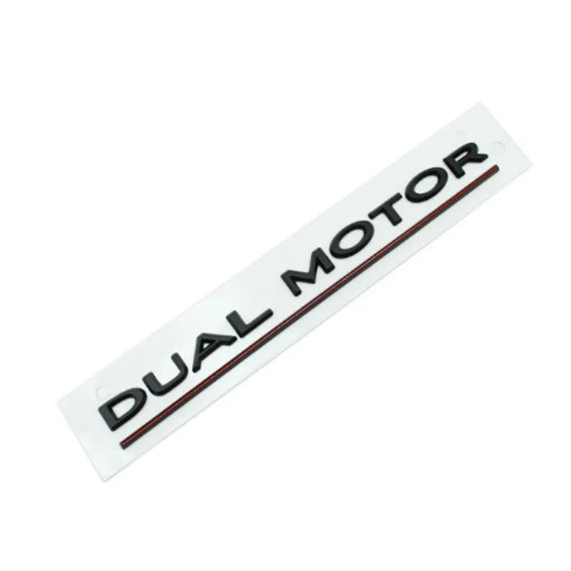Tesla Model 3 black Performance bumper sticker with Double Motor text
