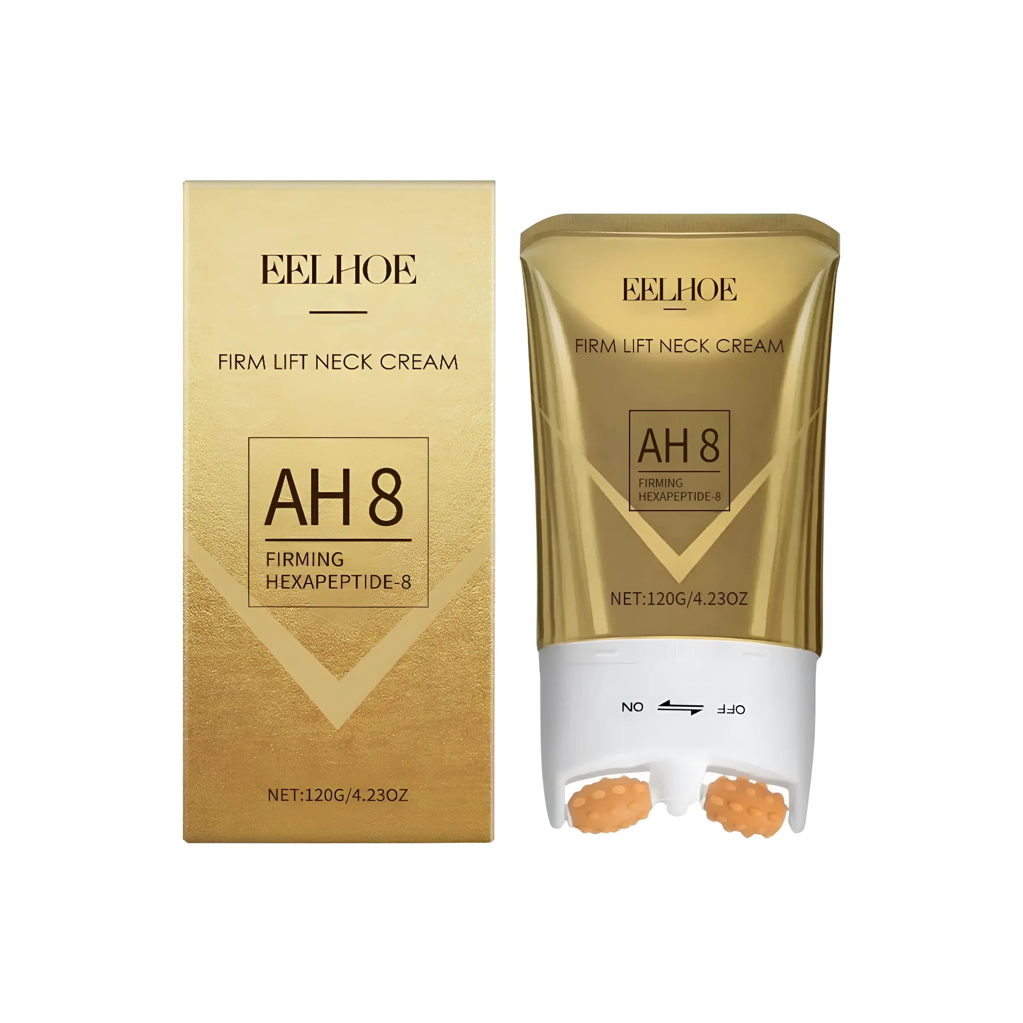 Jar of 120g firm lift neck cream for neck and décolletage with acetyl hexapeptide-8 and ceramide NP.