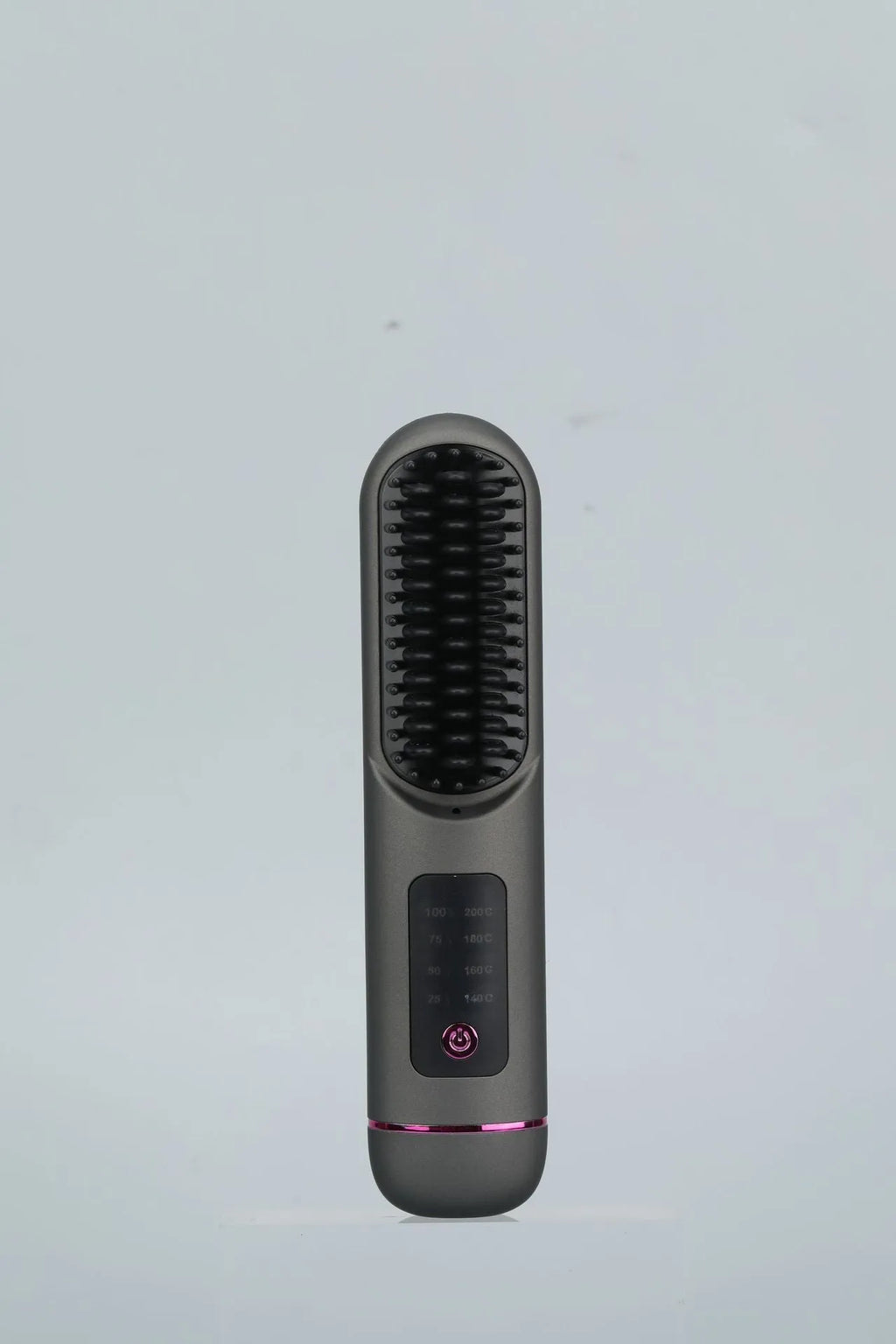 Portable charging negative ion hair straightening comb in white, blue, or grey colours