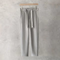 Boys slim straight trousers in wool-blend fabric showing tapered leg styling and straight leg opening