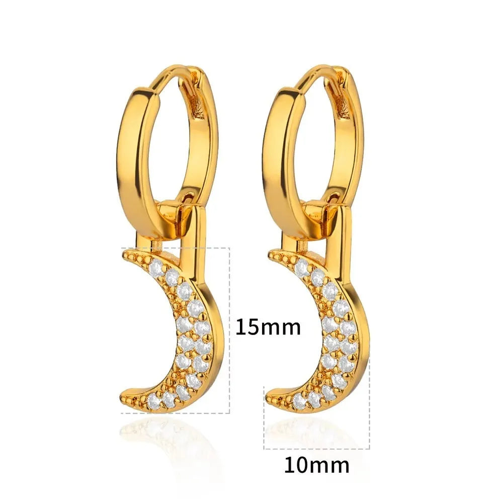Women's geometric butterfly copper earrings with heart, bow, and star designs in multiple colour finishes