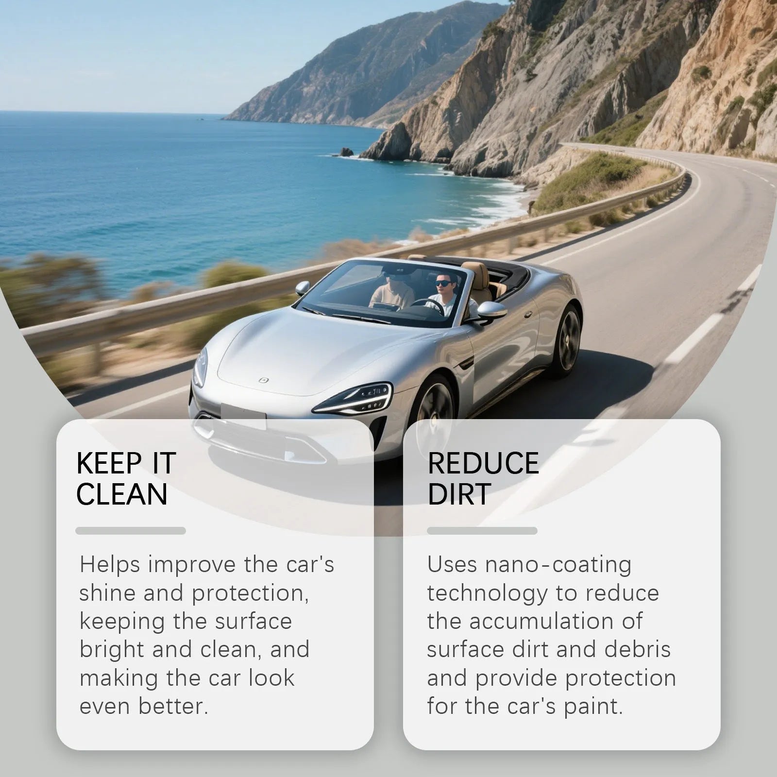 120ml ceramic coating spray bottle for vehicle paint protection and gloss enhancement