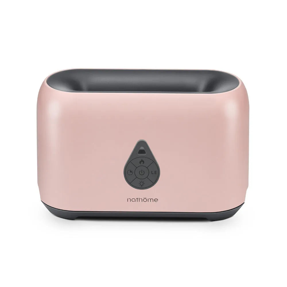 Mini remote control flame diffuser air humidifier in white plastic with USB cable