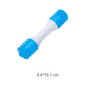 TPR rubber dog teething chew toy with dual hardness textures for puppies aged 2-8 months