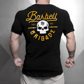 Black gold round neck short sleeve T-shirt made of pure cotton with quick-dry and moisture-wicking properties