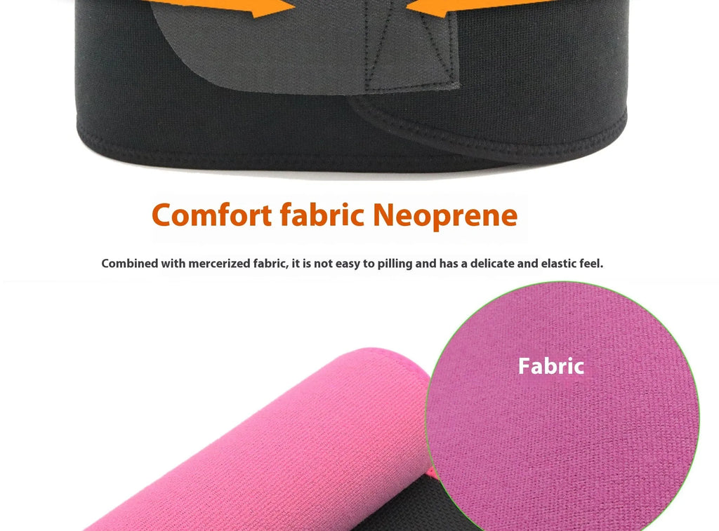 Fitness lumbar support belt in neoprene with adjustable strap for gym workouts