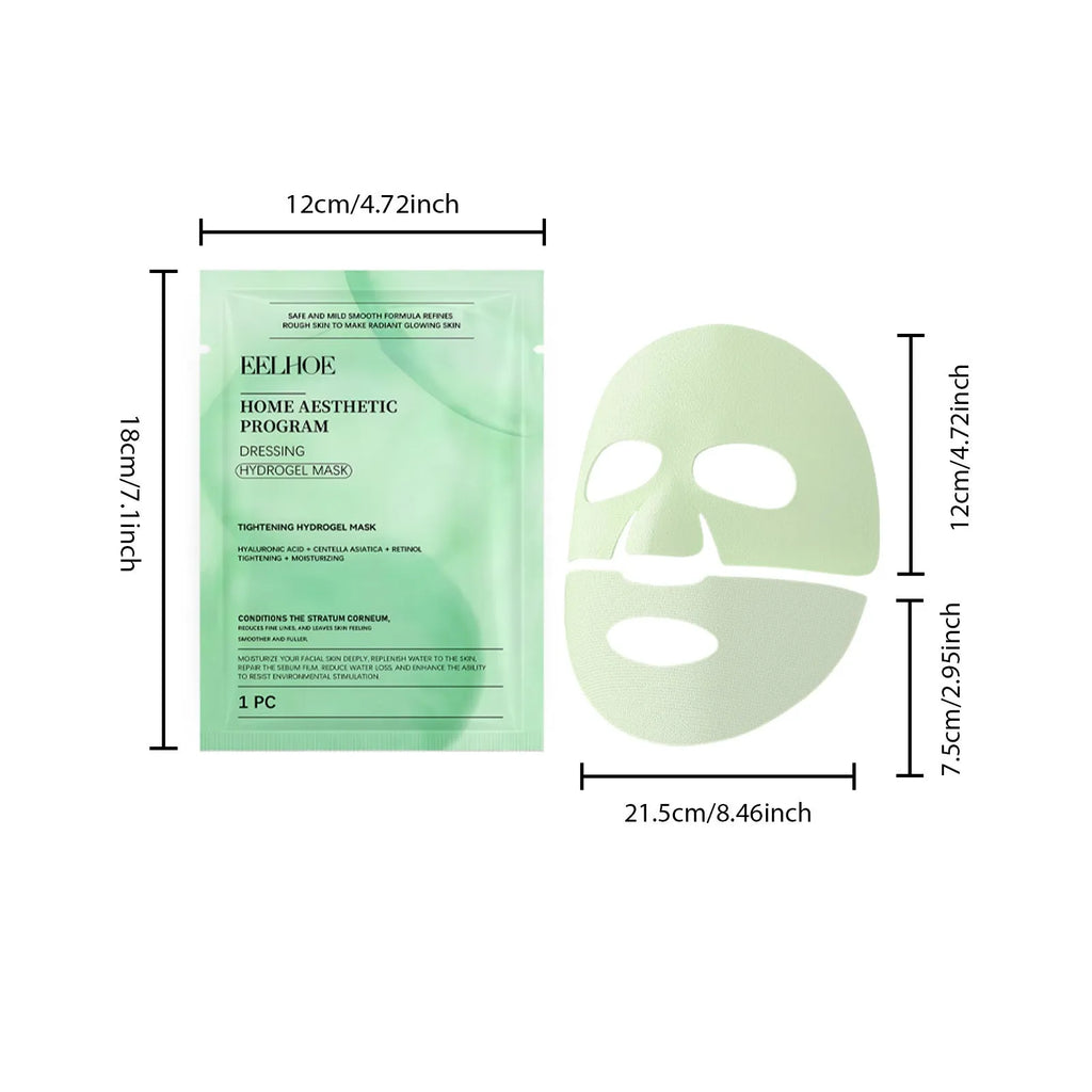 Retinol hydrating face mask with hyaluronic acid and Centella asiatica extract for skincare treatment