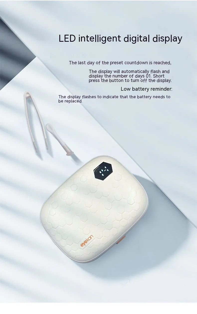 Automatic ultrasonic cleaning machine for invisible glasses in plastic 85x65x30mm design