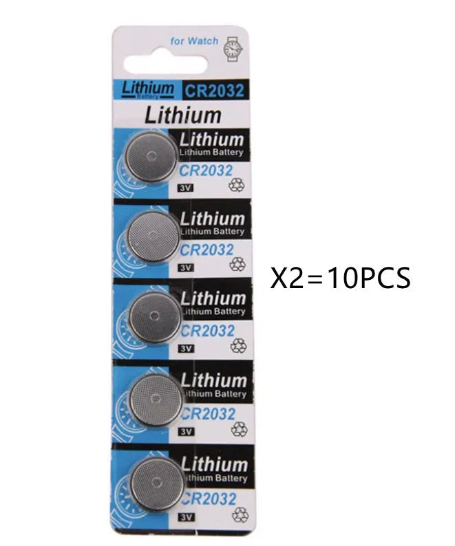 Pack of 5 CR2032 3V lithium button batteries for electronic scales and remote controls