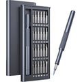 25-in-one magnetic screwdriver set with knurled handle and chrome vanadium steel bits