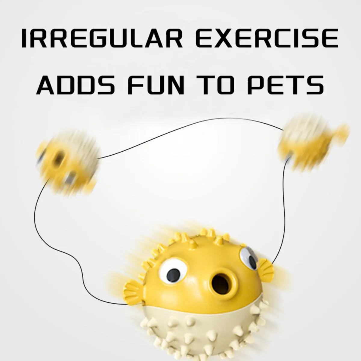 Yellow fish-shaped dog chew toy with textured surface for aggressive chewers