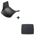 Black universal ABS plastic game controller wall mount rack with adhesive and screw fittings