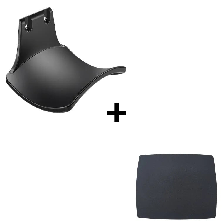 Black universal ABS plastic game controller wall mount rack with adhesive and screw fittings