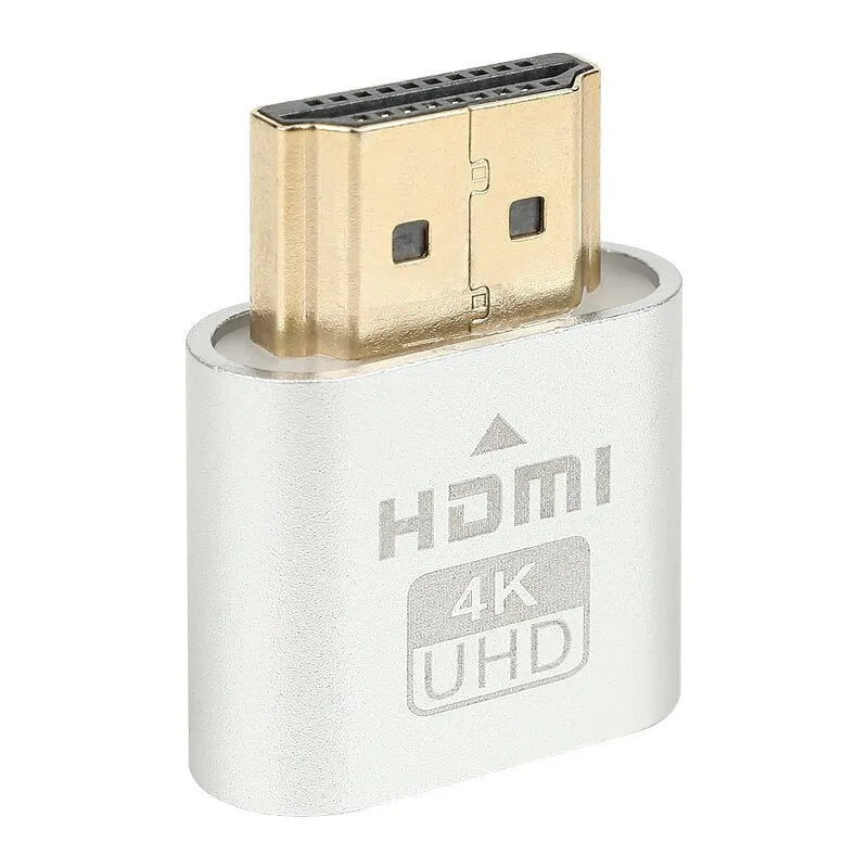 Graphics card HDMI virtual display adapter with 26.5mm plug in multiple metallic finishes