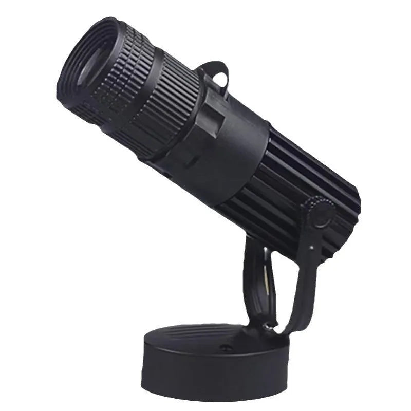 Black LED surface-mounted spotlight for restaurant atmosphere lighting with aluminium housing