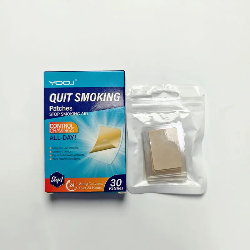 30-piece nicotine patch box with plant extract for smoking cessation